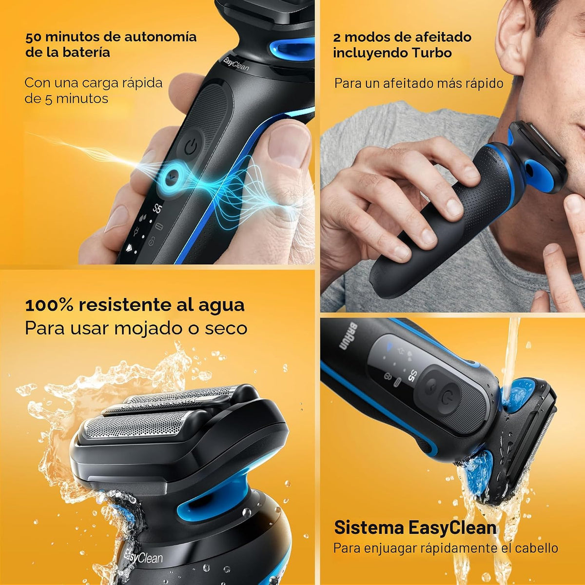 Braun Afeitadora eléctrica para hombres, Series 5 5120s, afeitado e...