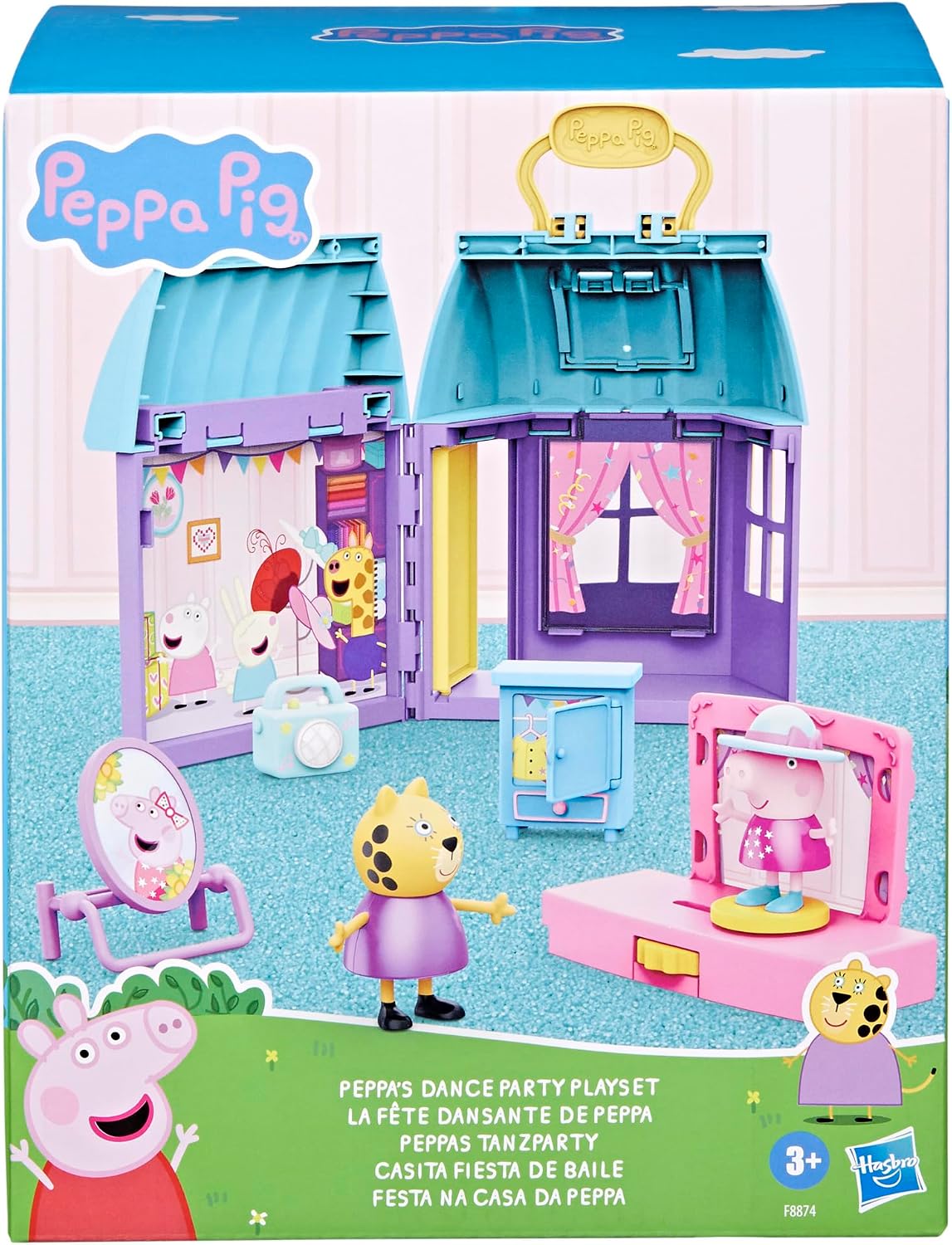Peppa Pig Set de juego de fiesta de baile de Peppa con casa, 2 figu...