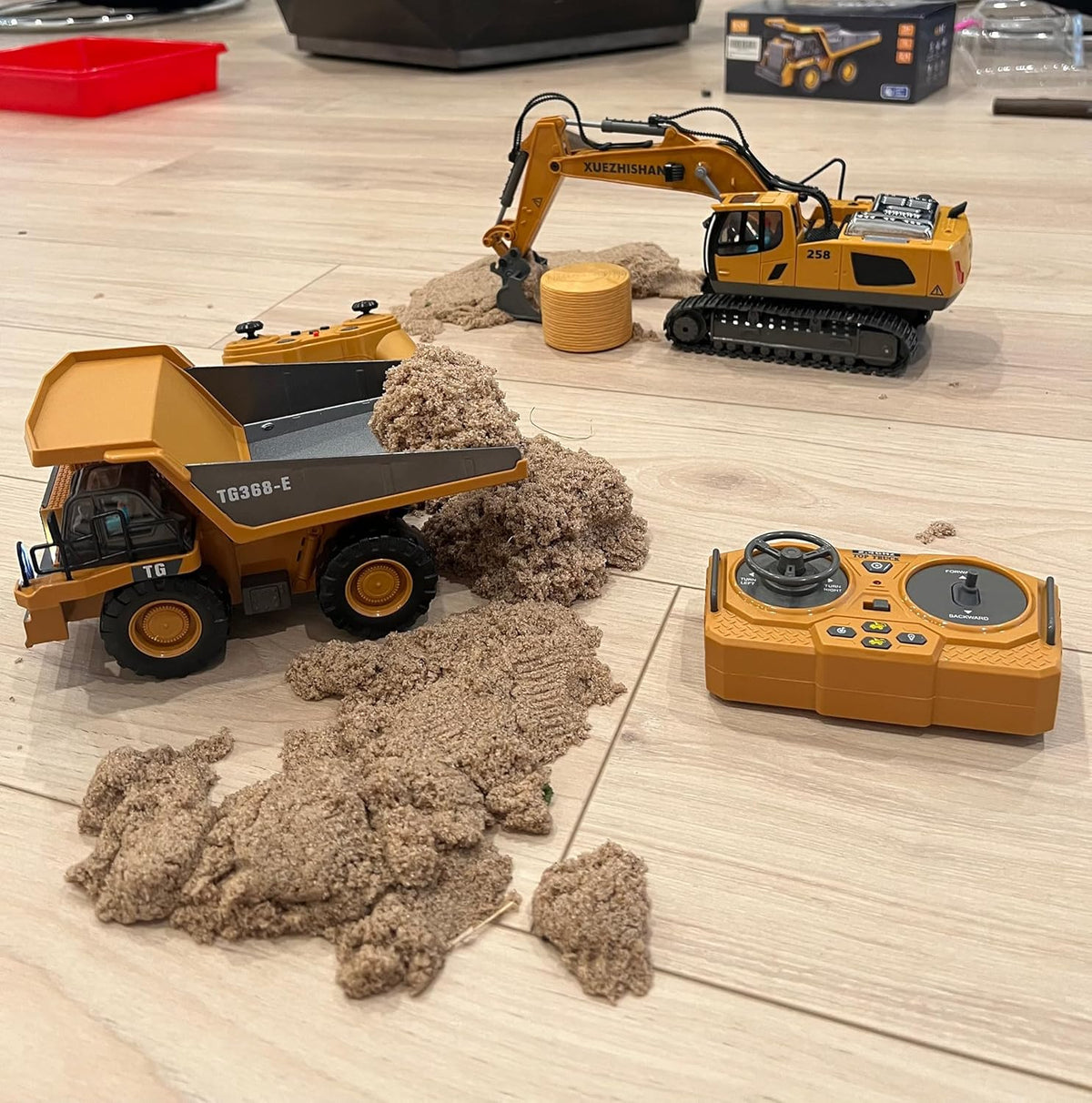 KIDMARKT - Excavadora de juguete a control remoto para niños, camió...