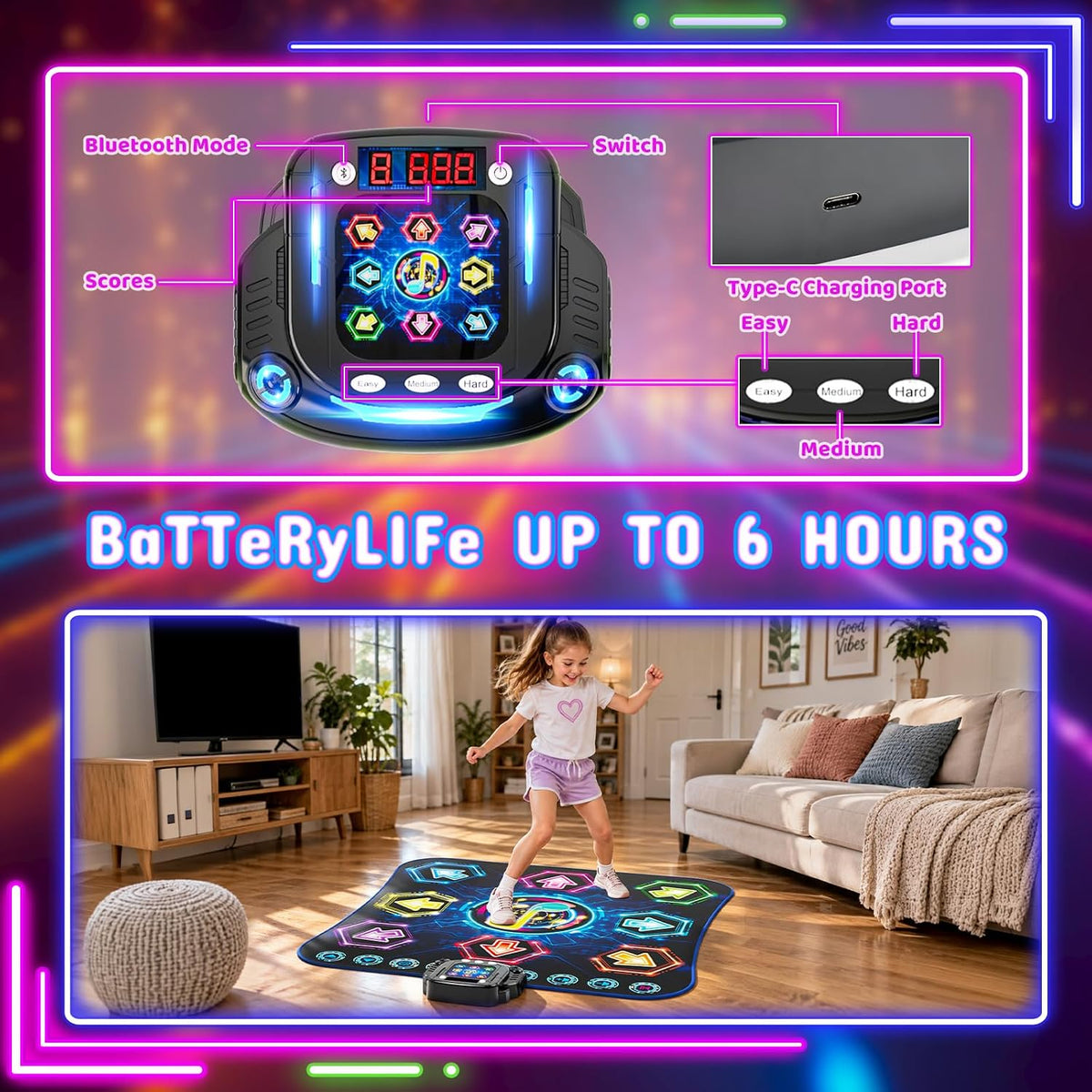 Surelect Alfombra de baile | Sistema de control de luz fluida mejor...