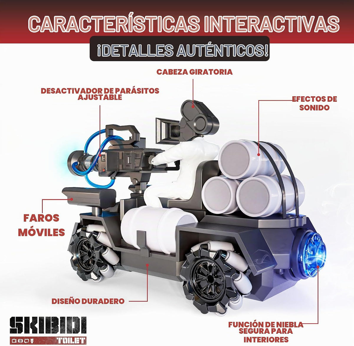 Force1 Juguete de Inodoro Skibidi con Licencia Oficial Figura de Ca...