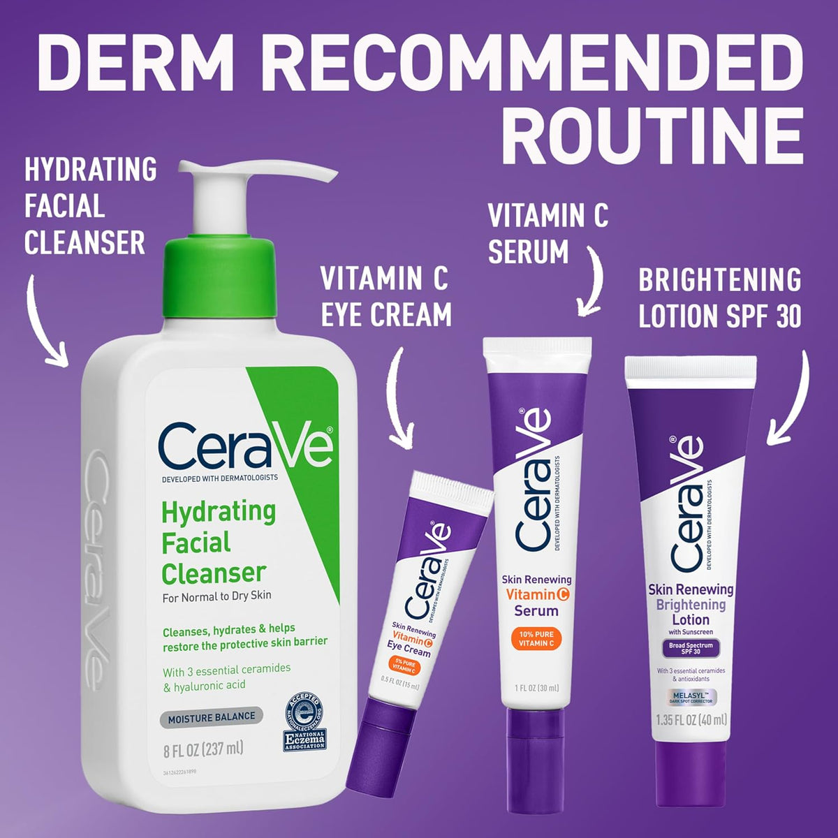 CeraVe Loción Facial Iluminadora con SPF 30, Niacinamida y Ceramida...