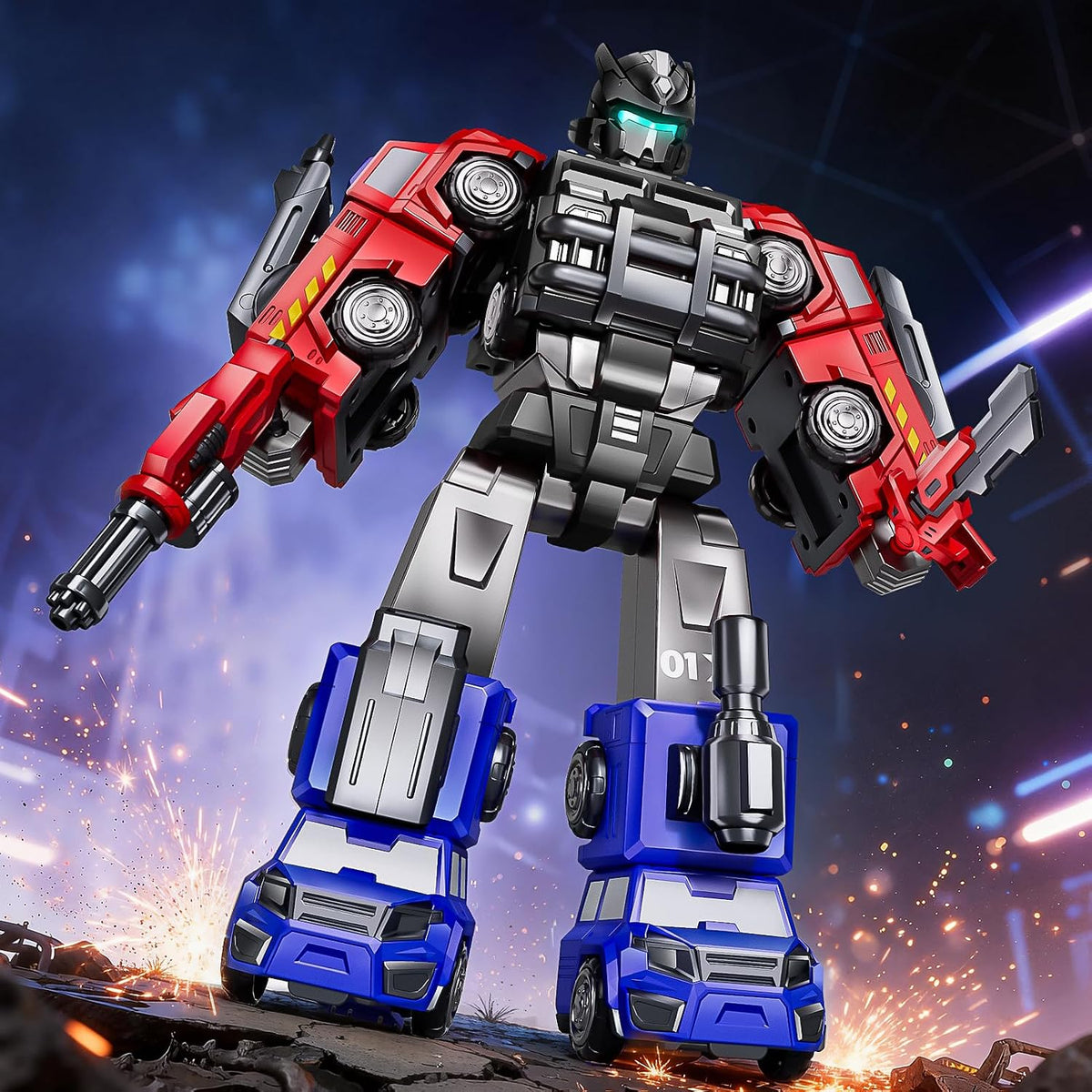 Transform Robot Toys para niños de 4 a 6 años, juguete de construcc...