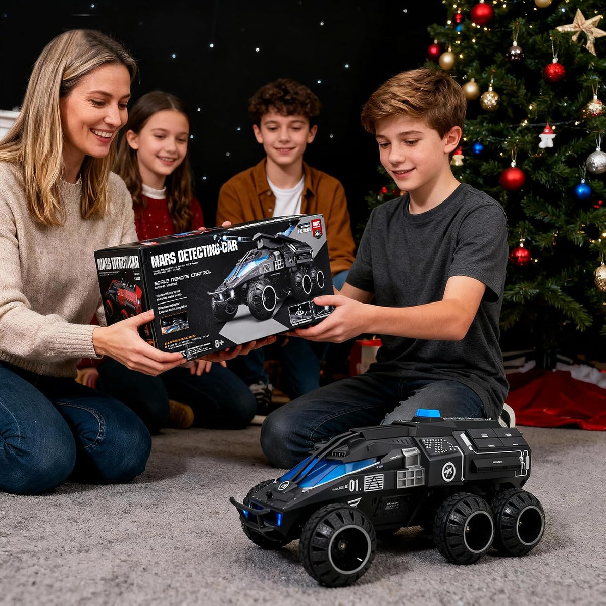 BAODWAM Auto a control remoto, 6 ruedas 2.4GHz 1:12 RC camión de ju...