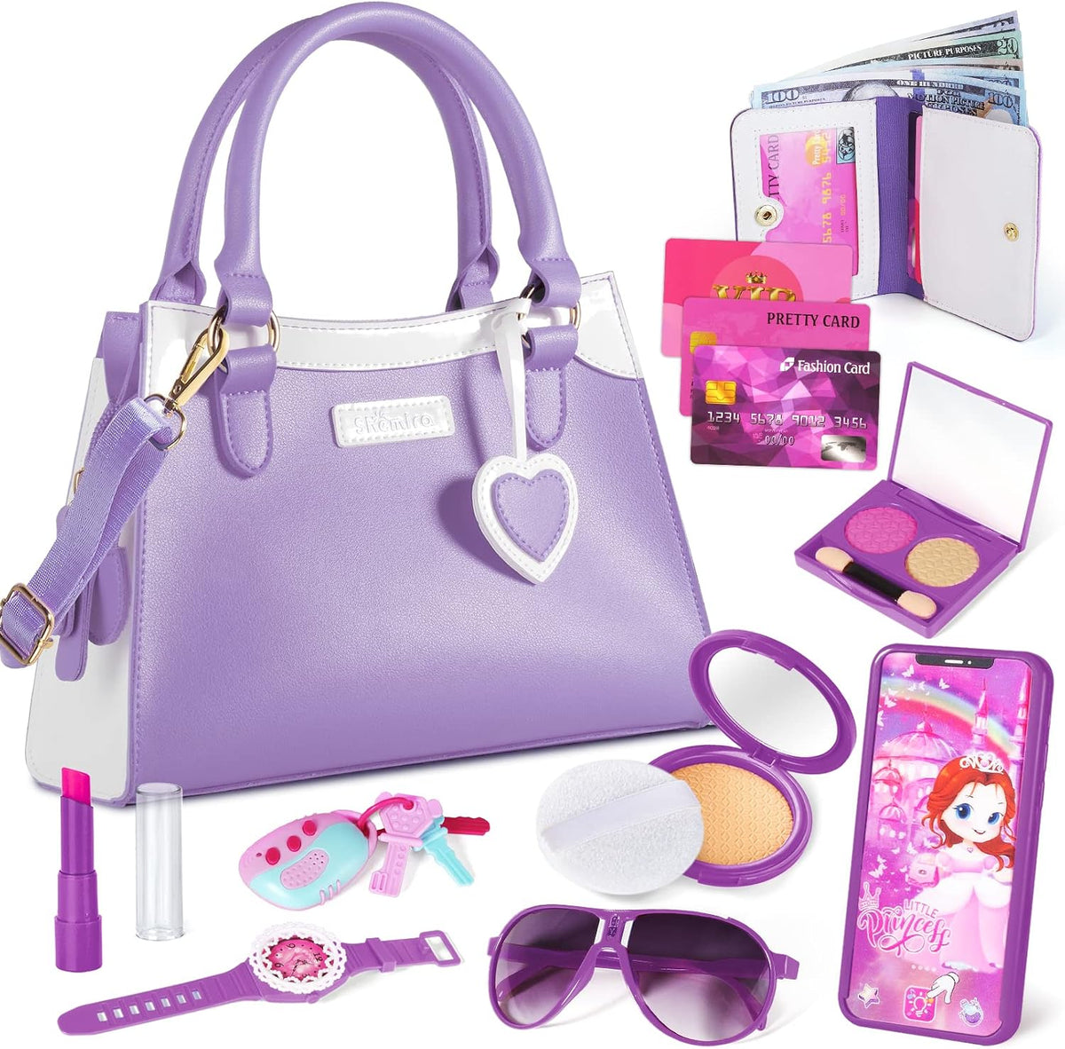 Shemira - Bolso de juego para niñas pequeñas, juguetes de princesa...