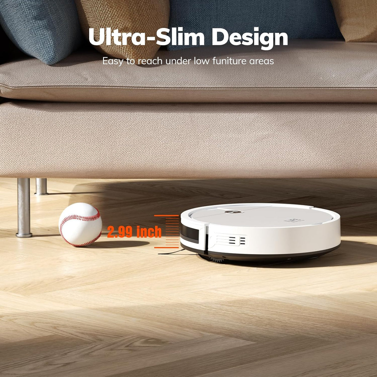 ILIFE V2 Robot Aspirador, succión sin enredos, color blanco | 120 m...