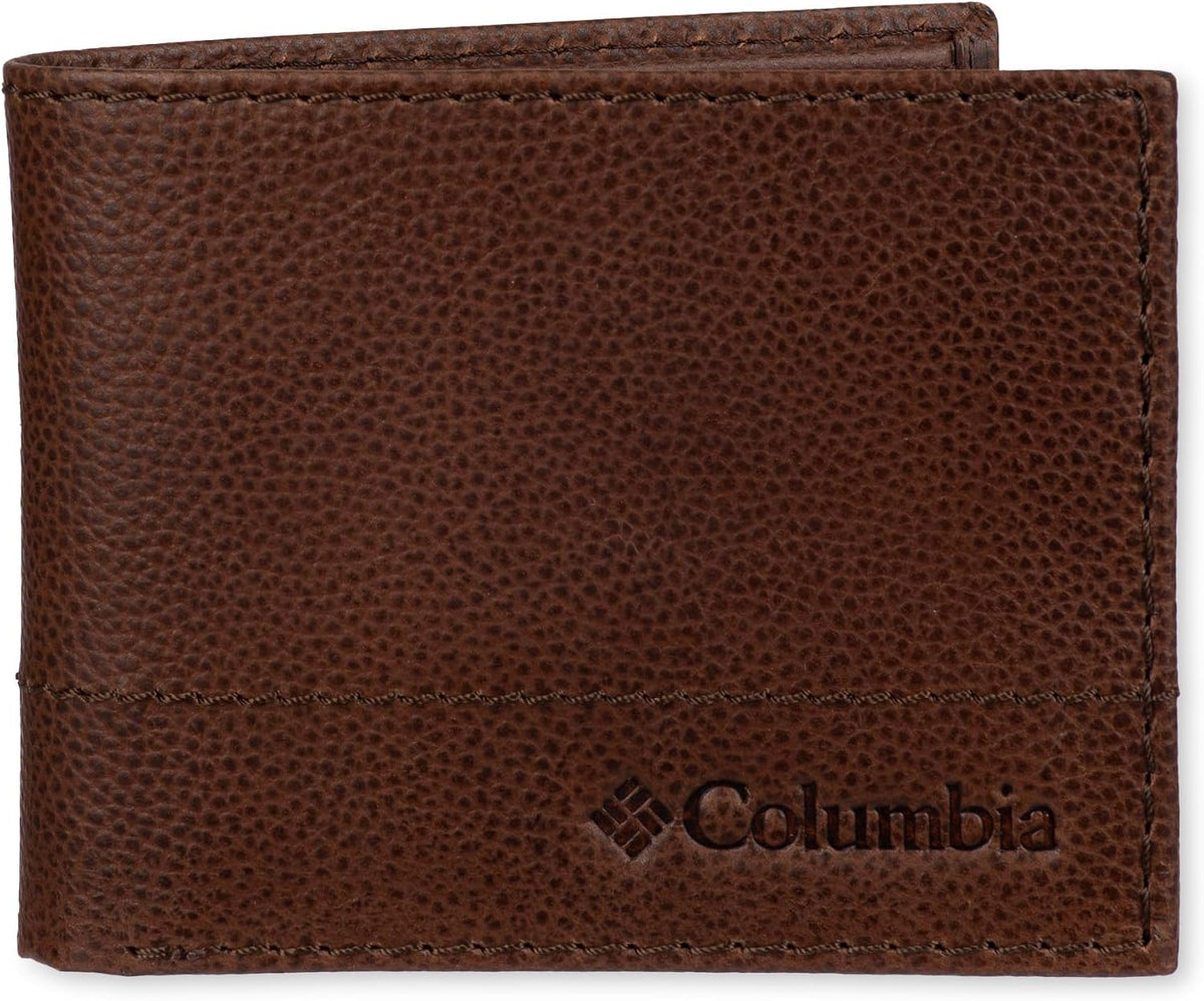 Columbia Billetera de cuero para hombre con ventana de identificaci...