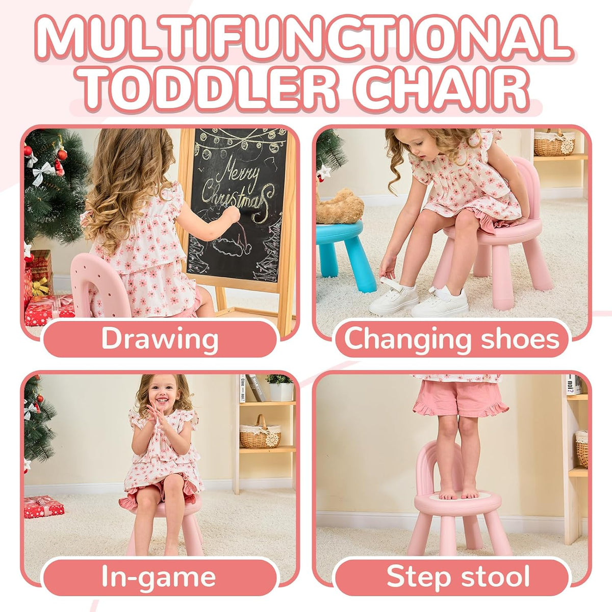 KidBloom - Silla ergonómica para niños, silla para niños, color ros...