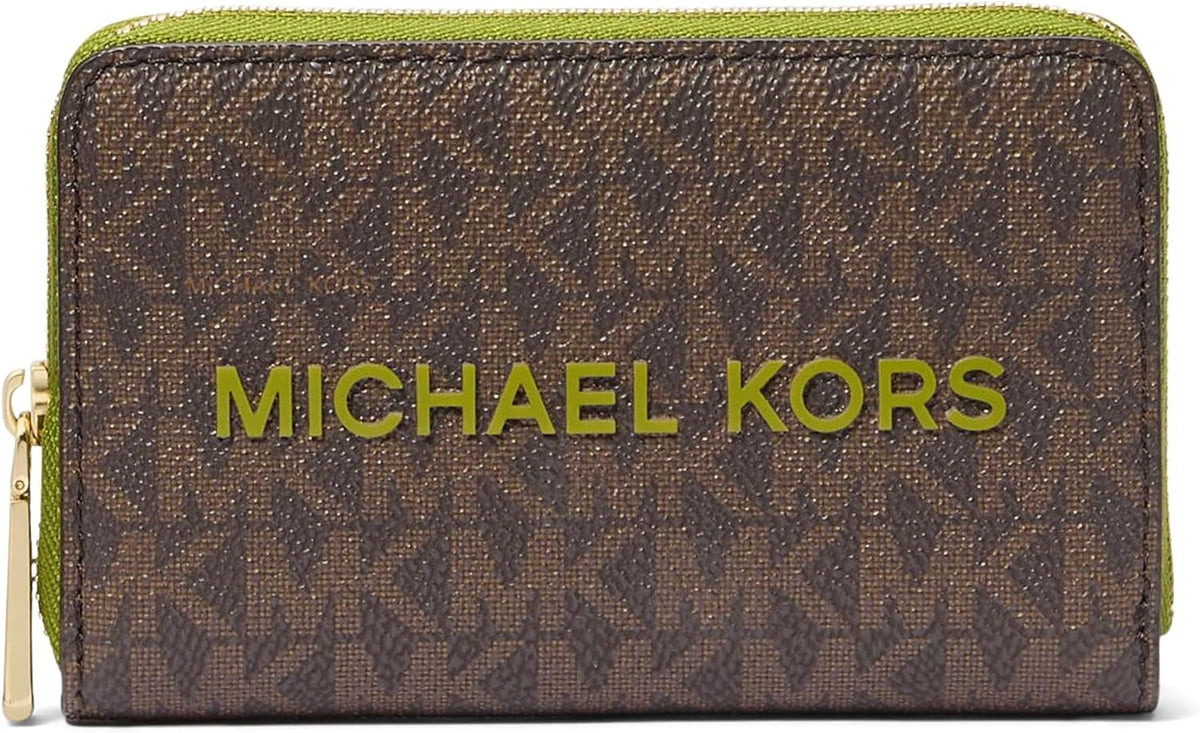 Michael Kors Estuche para tarjetas con cremallera pequeña para muje...