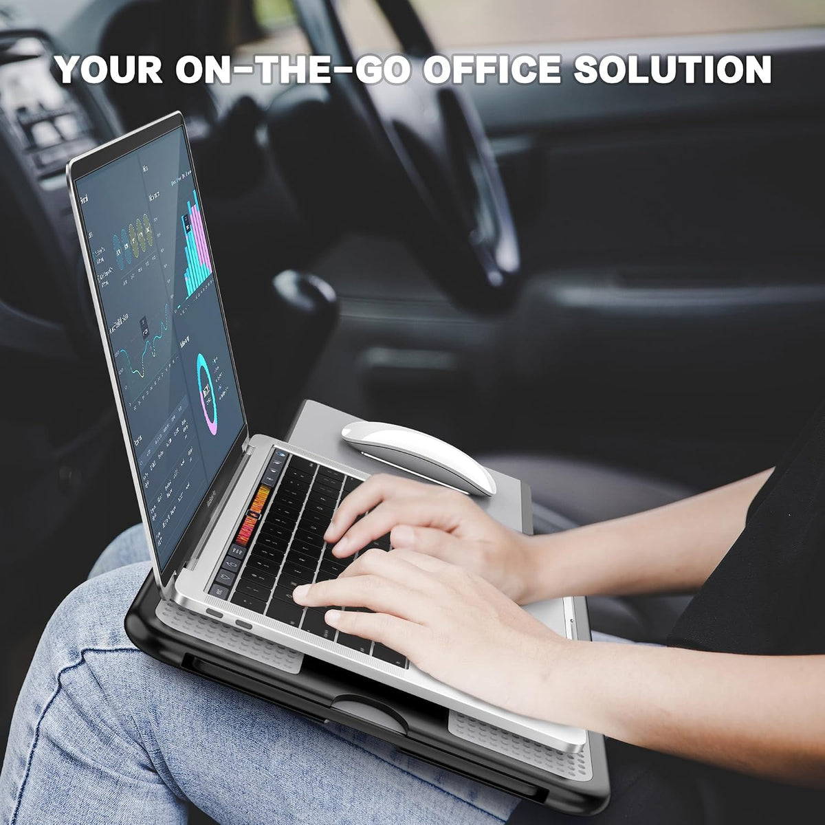 AboveTEK Escritorio ajustable para laptop y soporte para libros par...