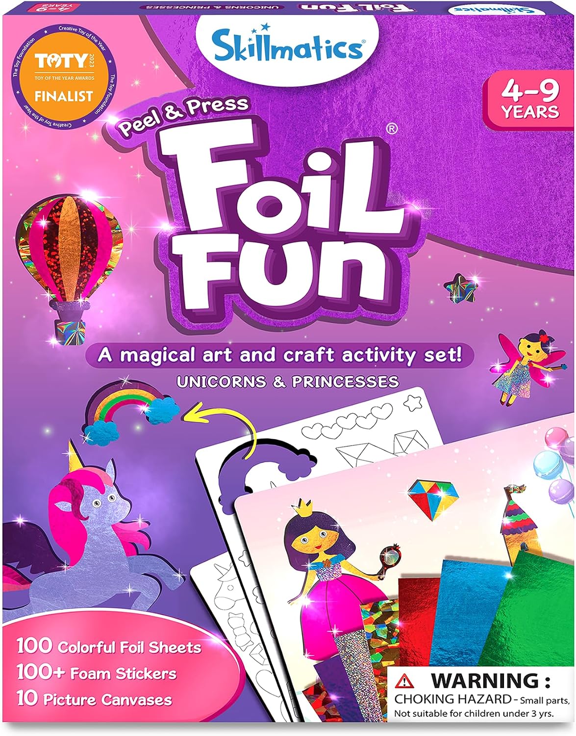Skillmatics Foil Fun Unicorn & Princess, Foil Art & Craft,...