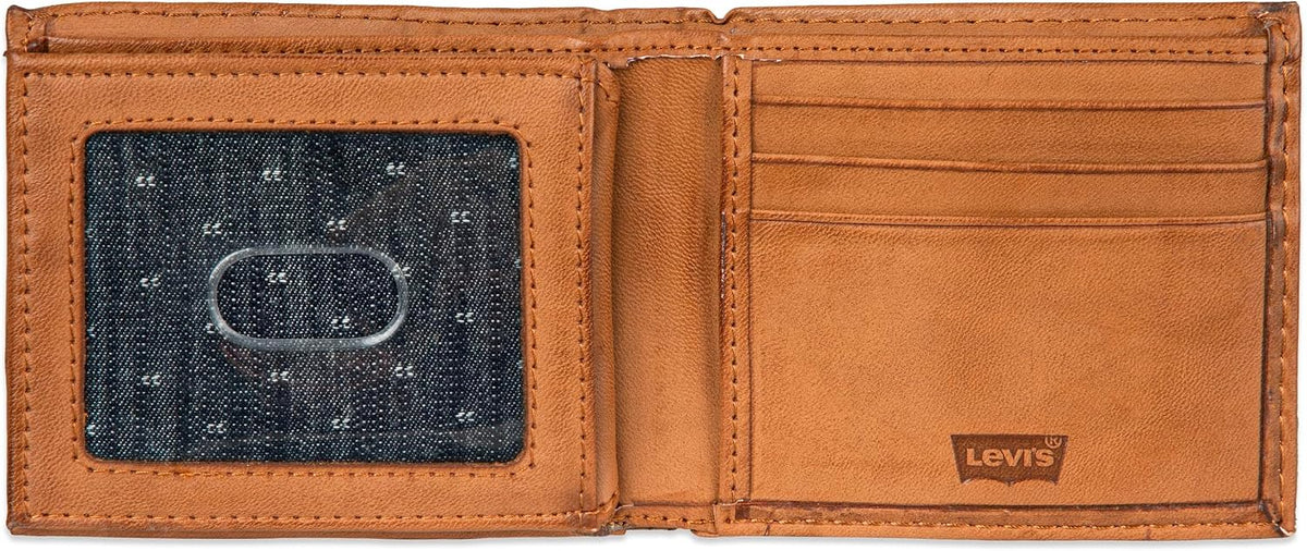 Billetera bifold delgada de capacidad extra con RFID para hombres d...