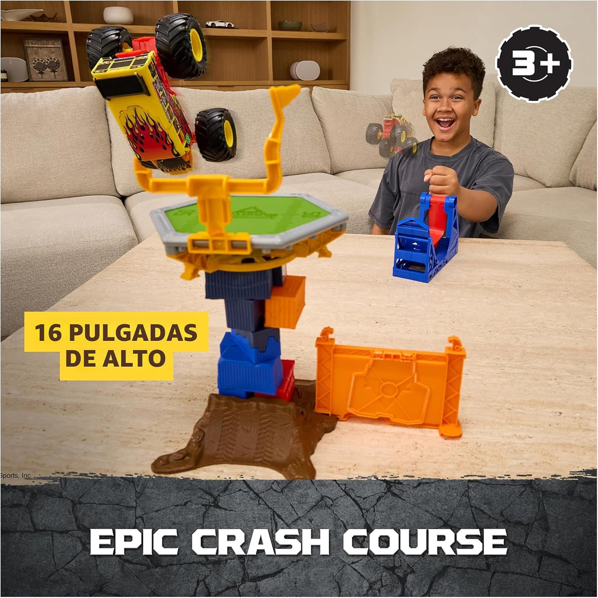 Juego de Monster Jam Smash & Bash Crash Course Monster Truck | Excl...