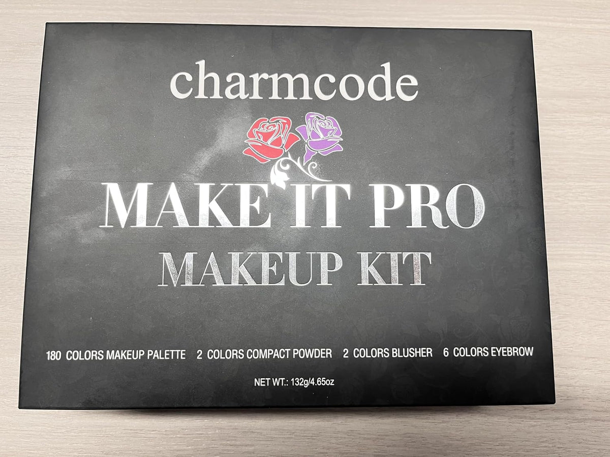 CHARMCODE Juego de paleta de maquillaje cosmético de 190 colores, c...