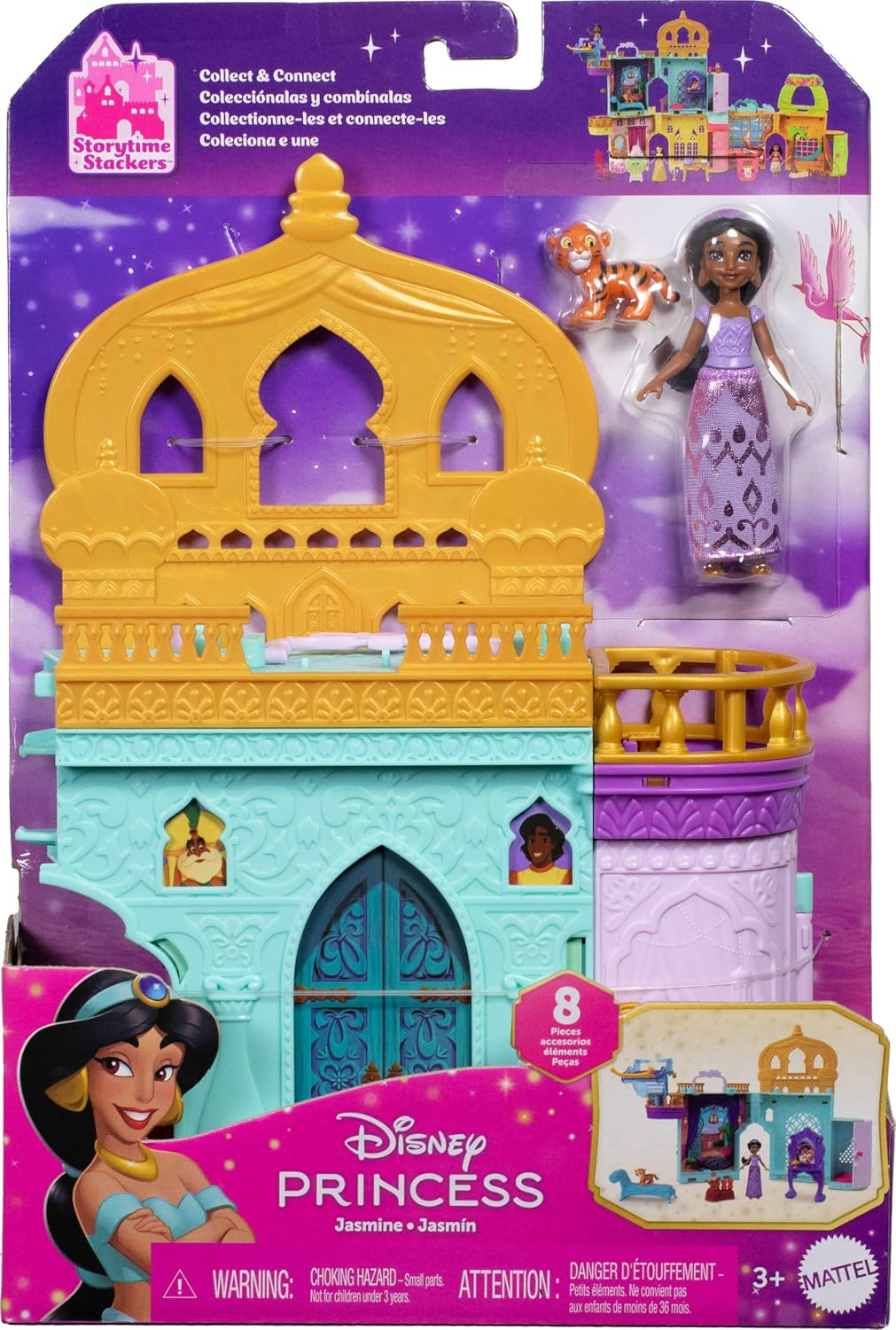 Mattel Disney Princess Jasmine Storytime Stackers Juego de casa de...