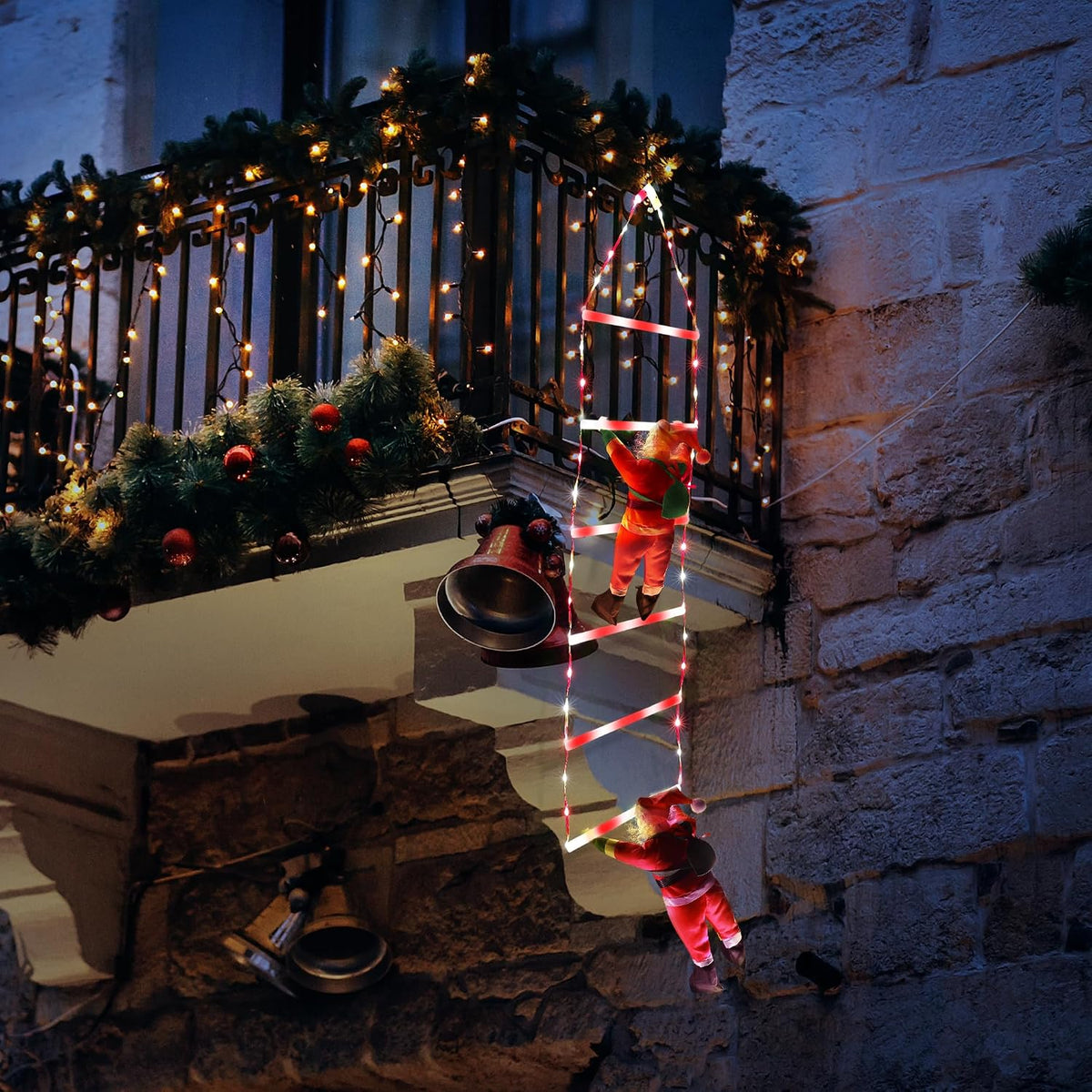 Toodour Luz LED de Navidad, luces decorativas de escalera de Navida...