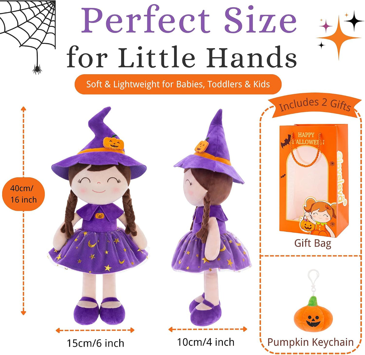 Gloveleya - Muñeca de bebé, regalo para niñas, muñecas de Halloween...