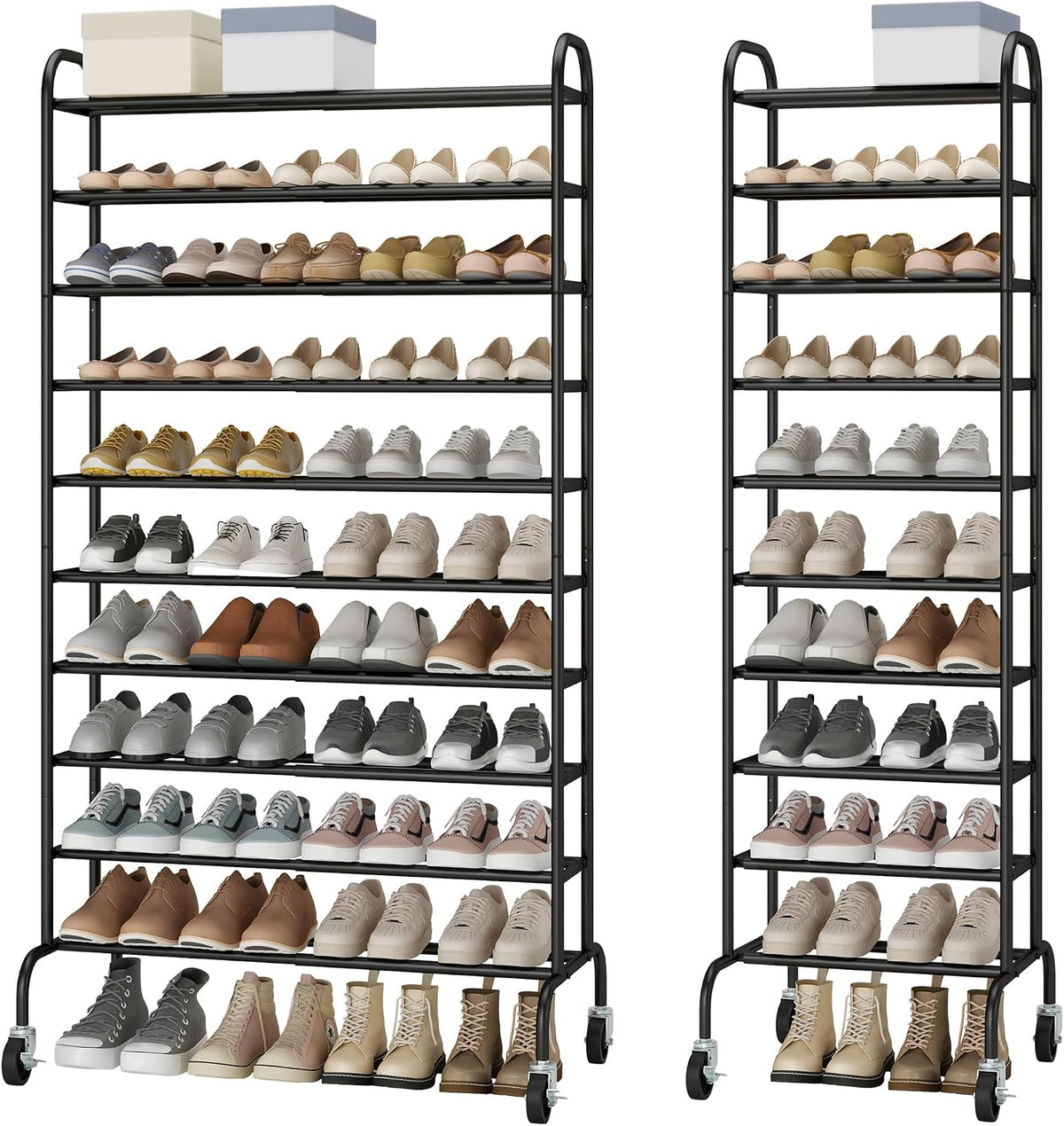 STO STO - Zapatero alto expandible de 10 niveles para garaje, 44 pa...