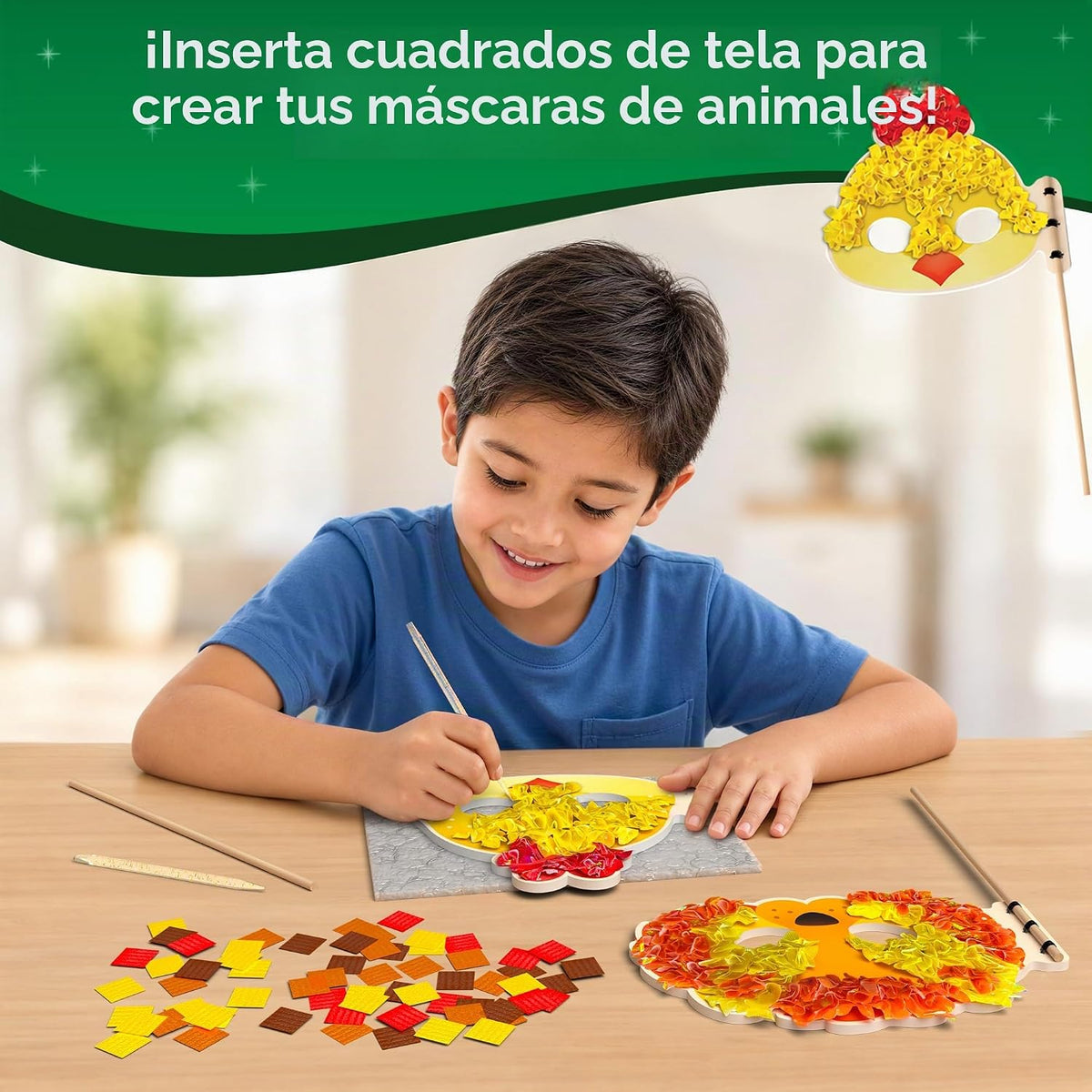 Skillmatics Poke-in Art - Máscaras de animales, kit de manualidades...