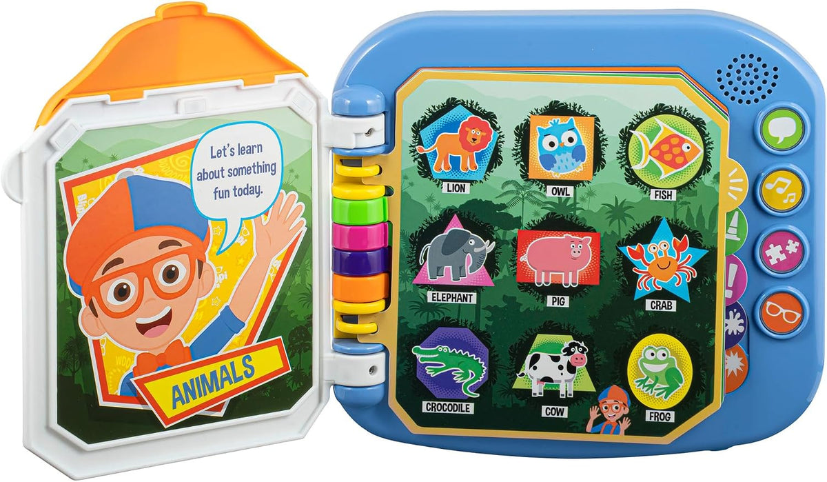 eKids Libro Blippi, juguetes para niños pequeños con juegos de apre...
