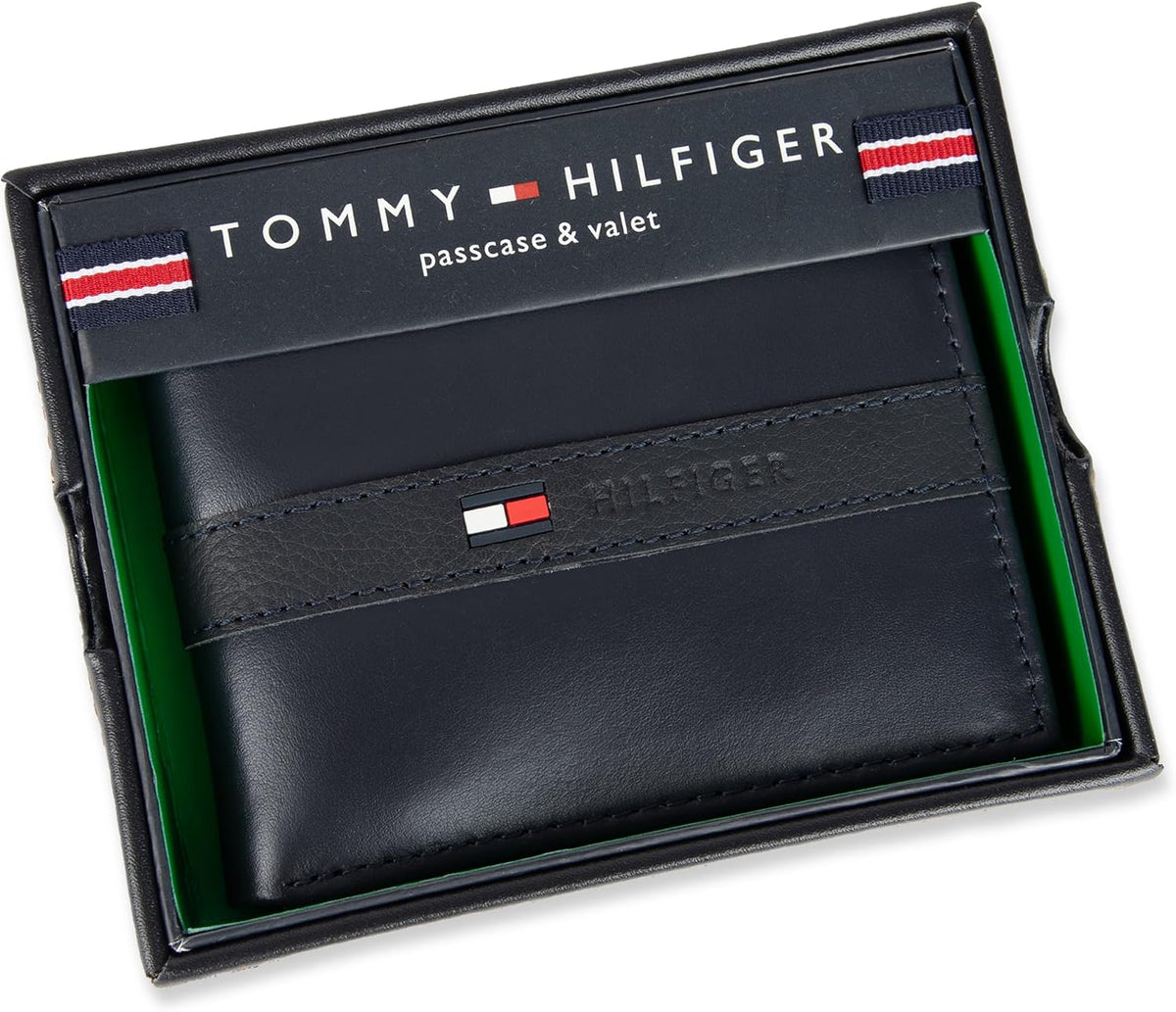 Tommy Hilfiger Cartera Passcase para hombre con ventana de identifi...