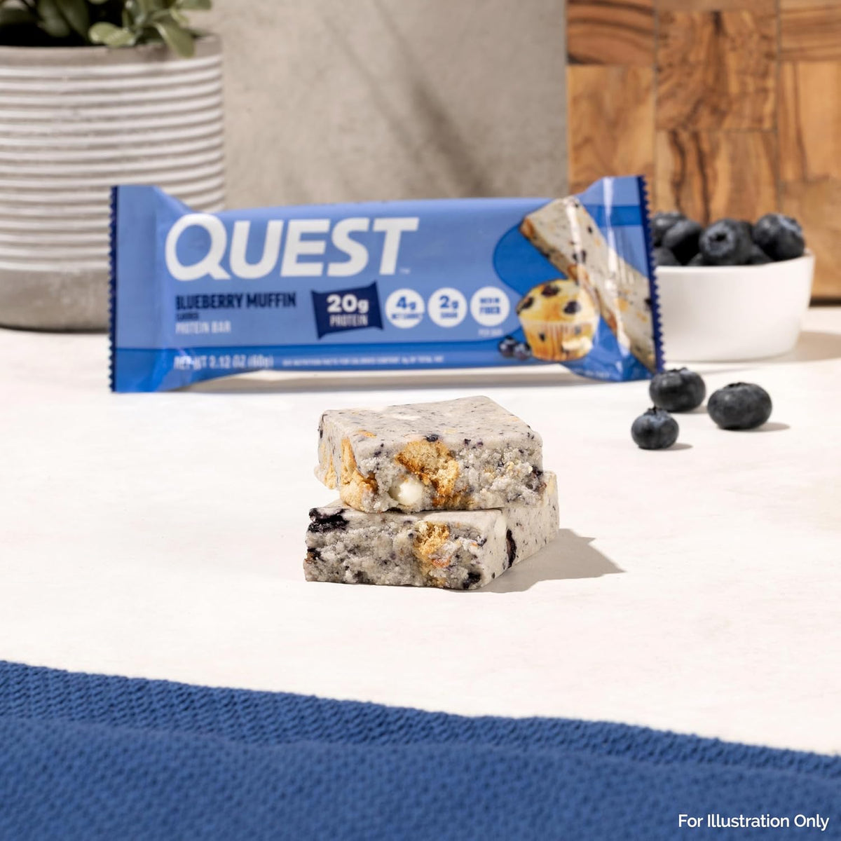 Quest Nutrition - Barras de proteína de muffin de arándanos, 0.71 o...
