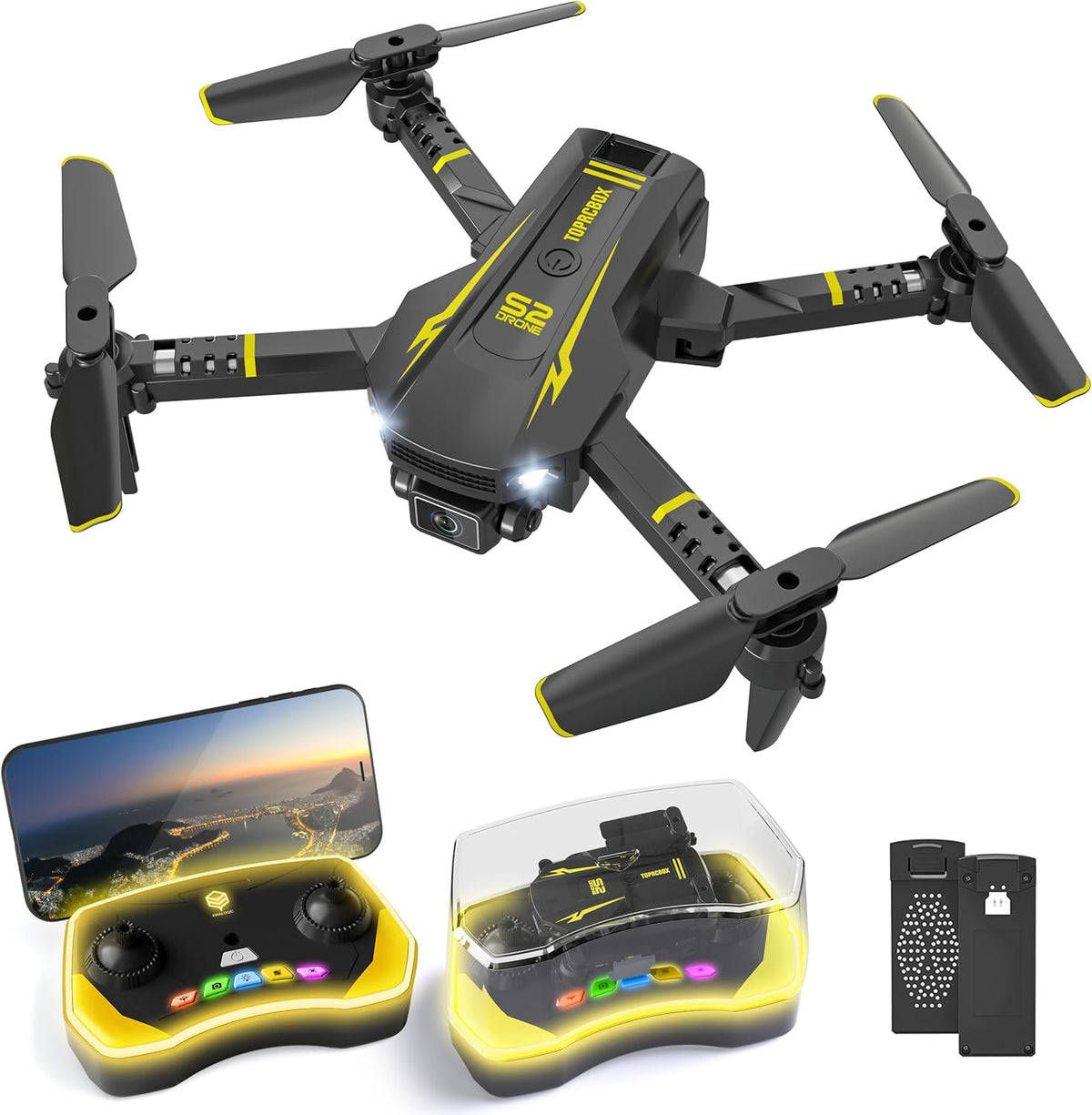 AVIALOGIC - Mini dron con cámara para niños, helicóptero de control...
