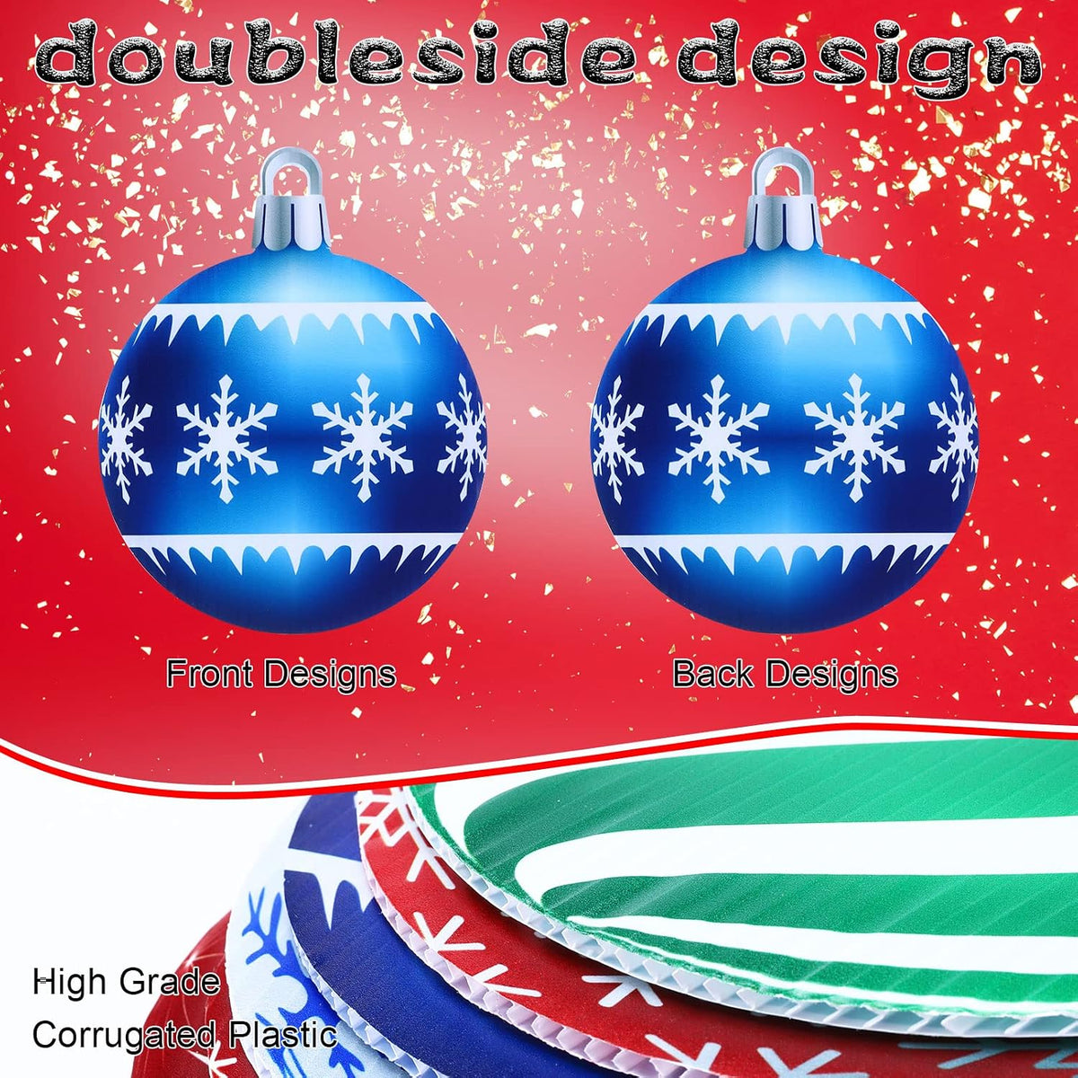 Sumind 20 piezas de decoraciones grandes de Navidad para colgar al...