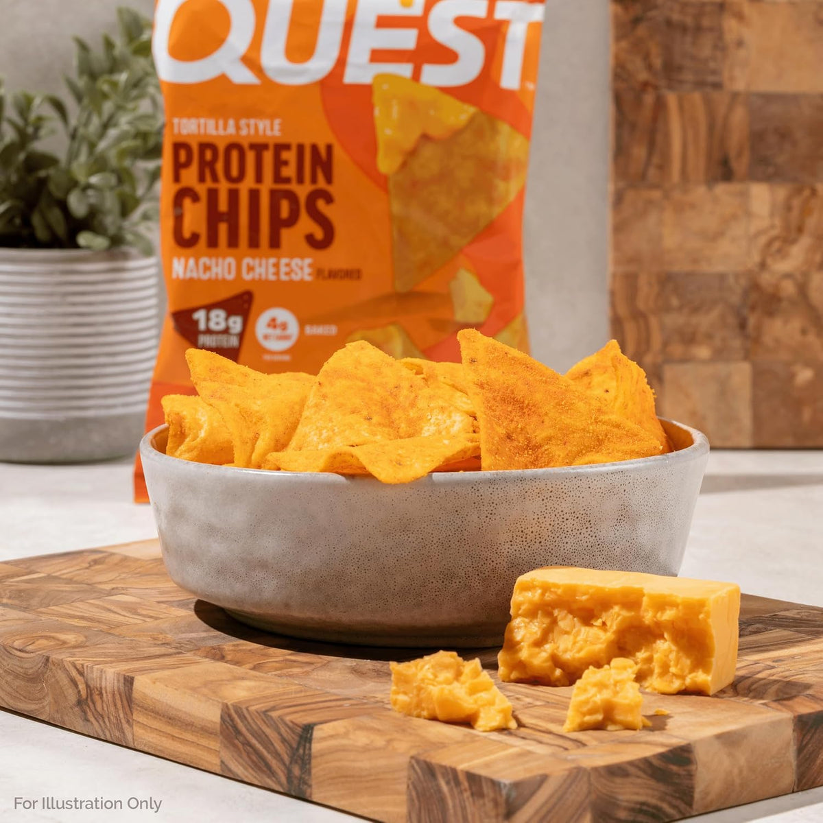 Quest Nutrition - Chips de proteína estilo tortilla de queso nacho,...