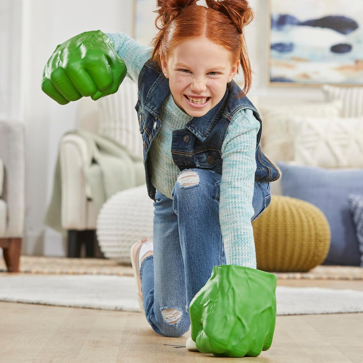 Marvel Puños de Hulk Gamma Smash, juguete de espuma suave para jueg...