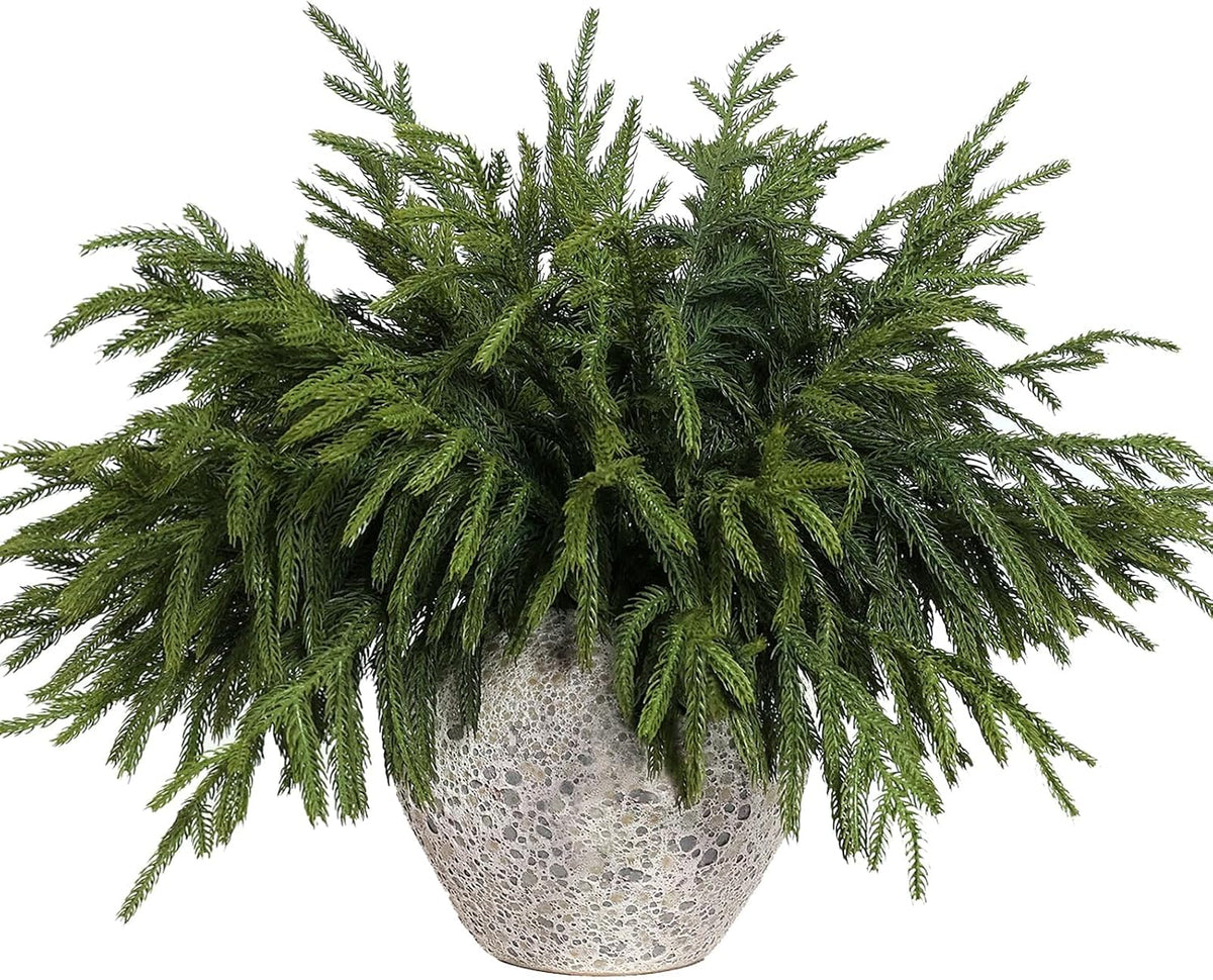 32 ramas de pino Norfolk de Navidad artificiales de 18 pulgadas par...