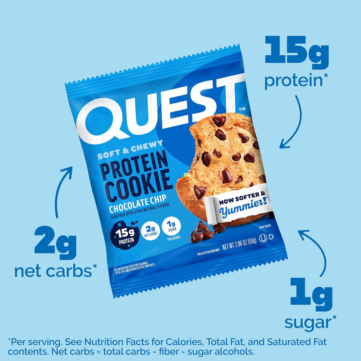 Proteína Quest galletas mantequilla de maní (Chocolate Chip) | 0.07...