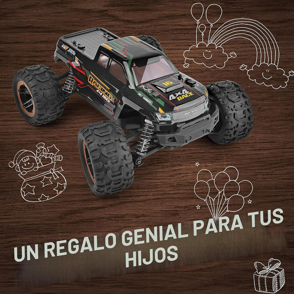 HAIBOXING Coche de control remoto 16889, escala 1:16, 2.4 GHz, auto...