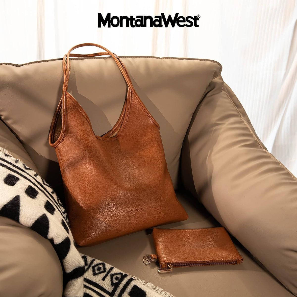 Montana West Bolsos estilo hobo holgados para mujer, bolsos de homb...