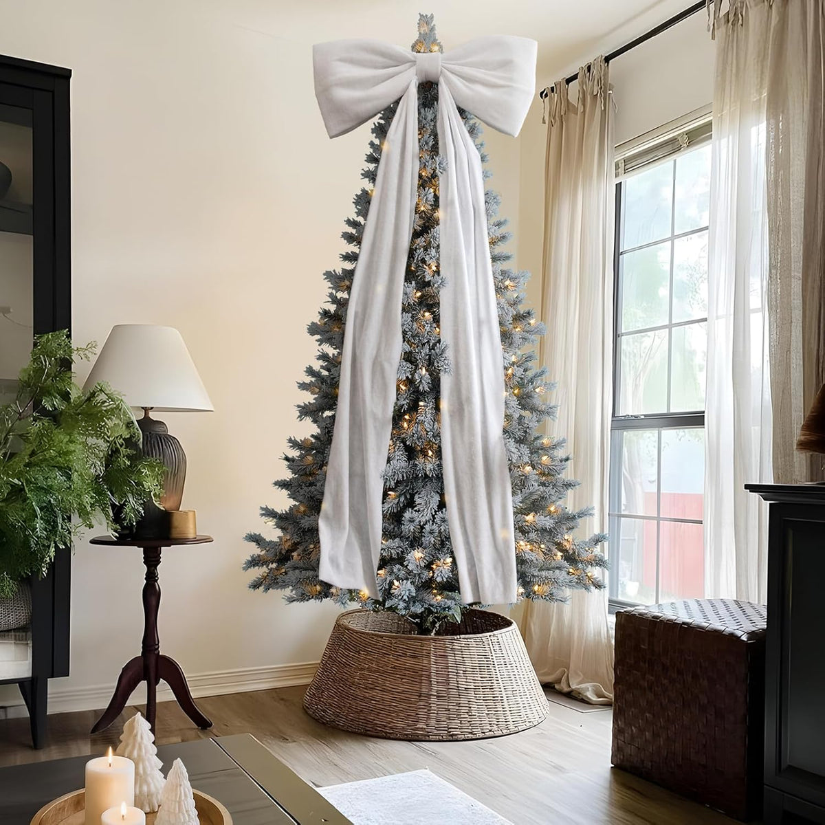 Decoraciones navideñas: lazos grandes de 6 pies para decoración de...