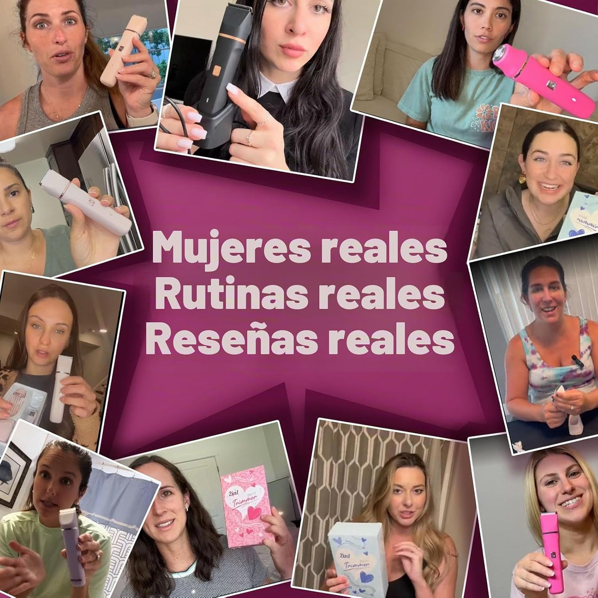 Risina Recortadora de bikini 2 en 1 para mujer, recortadora de vell...