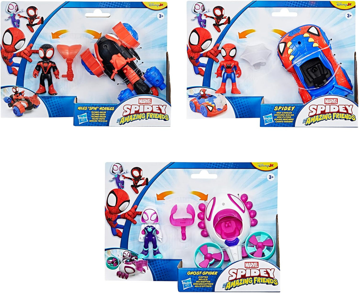 Marvel Spidey and his Amazing Friends - Figura de acción y vehículo...