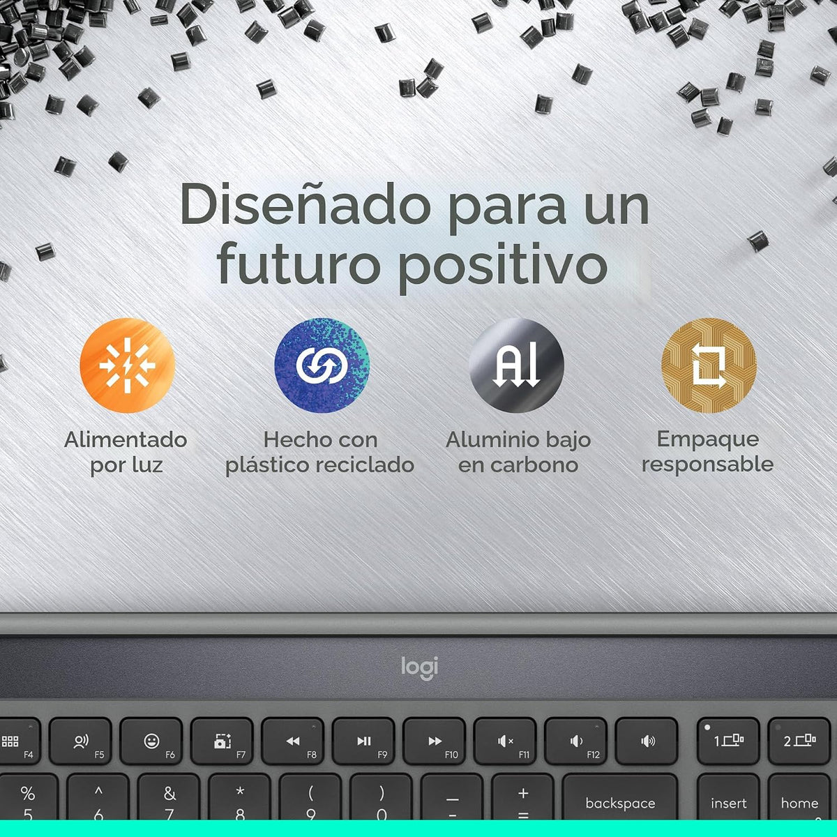 Logitech Signature Slim Solar+ K980 teclado inalámbrico Bluetooth,...