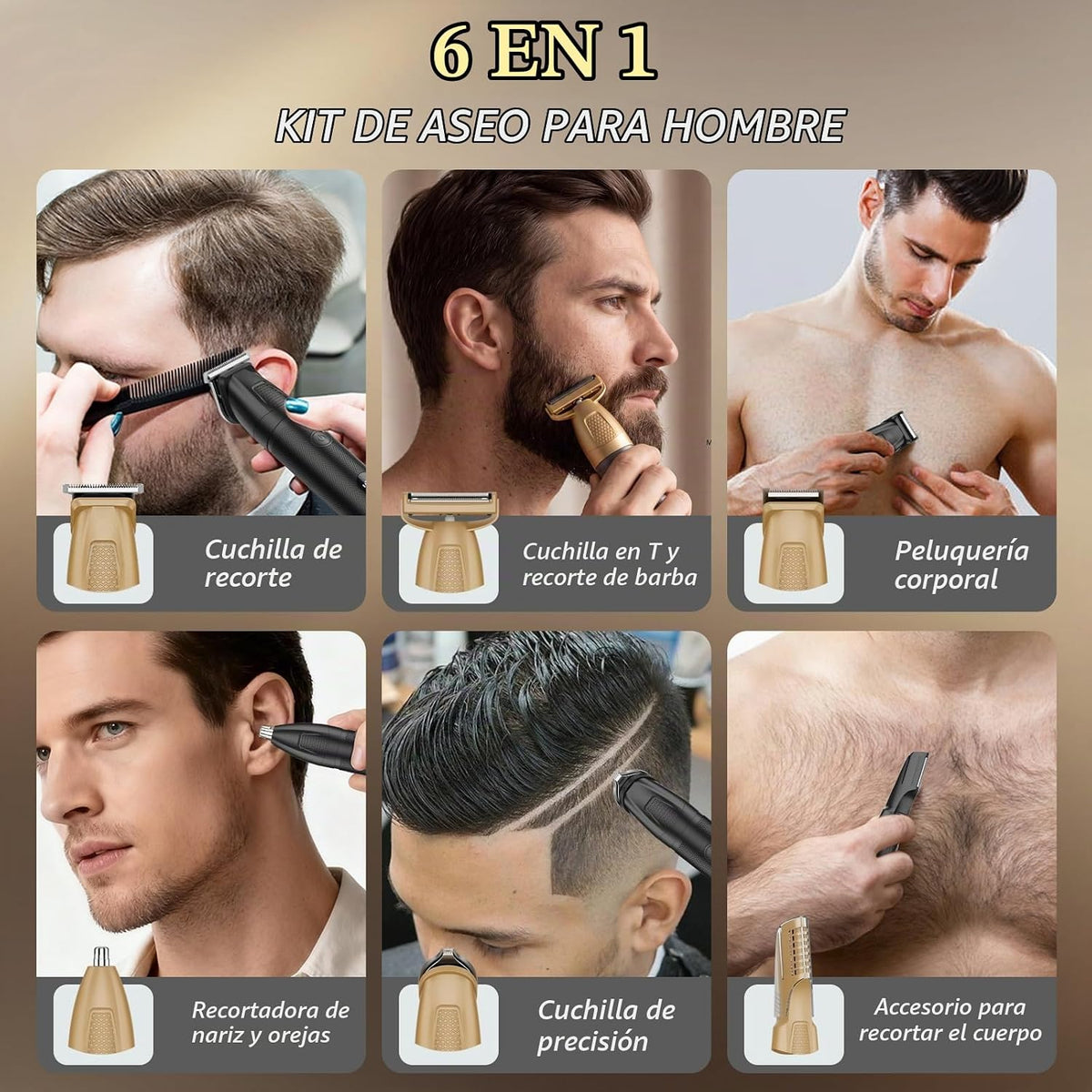 Manscape - Cortadora de barba y cuerpo para hombres, impermeable, k...