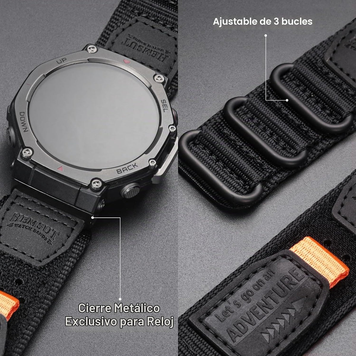 SMITHA Correa de reloj compatible con Amazfit Trex 3 \/ Trex 3 Pro...