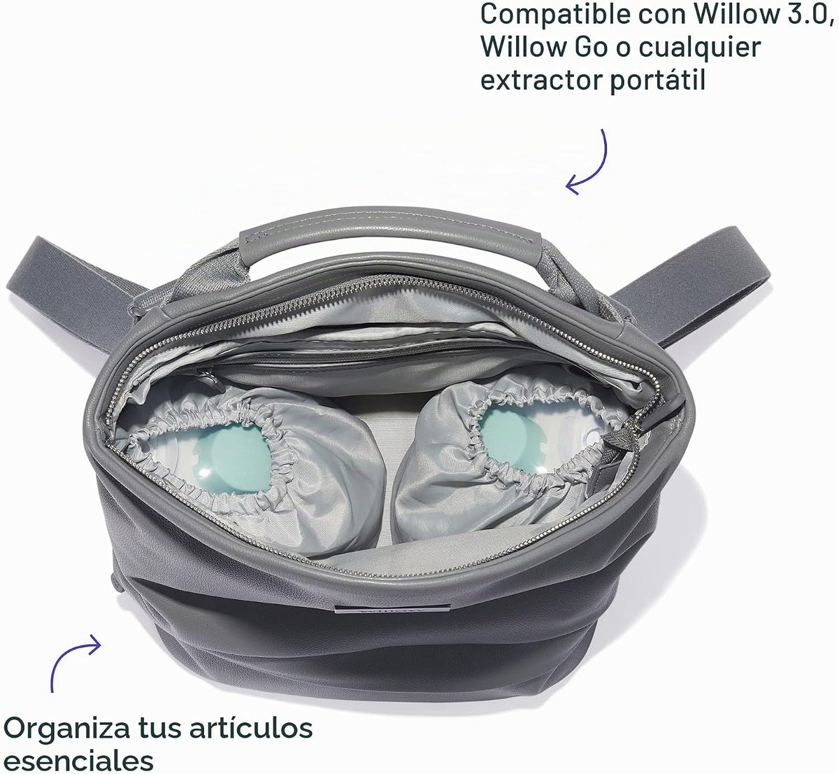 Willow Bolsa de extractor de leche, gris, enfriador de leche matern...