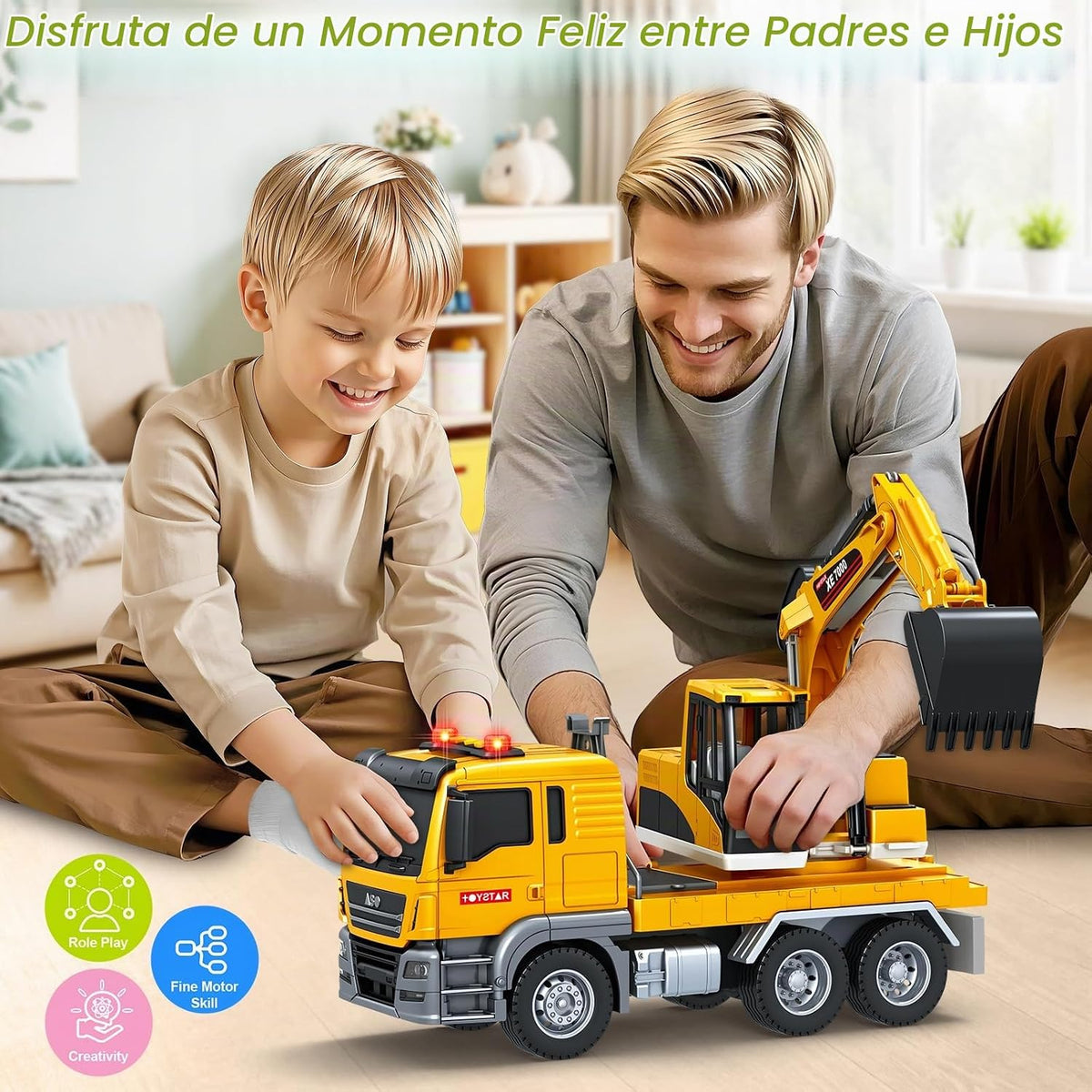 Bstoyder Juguetes para niños de 3, 4, 5, 6, 7, 8 años, camión excav...