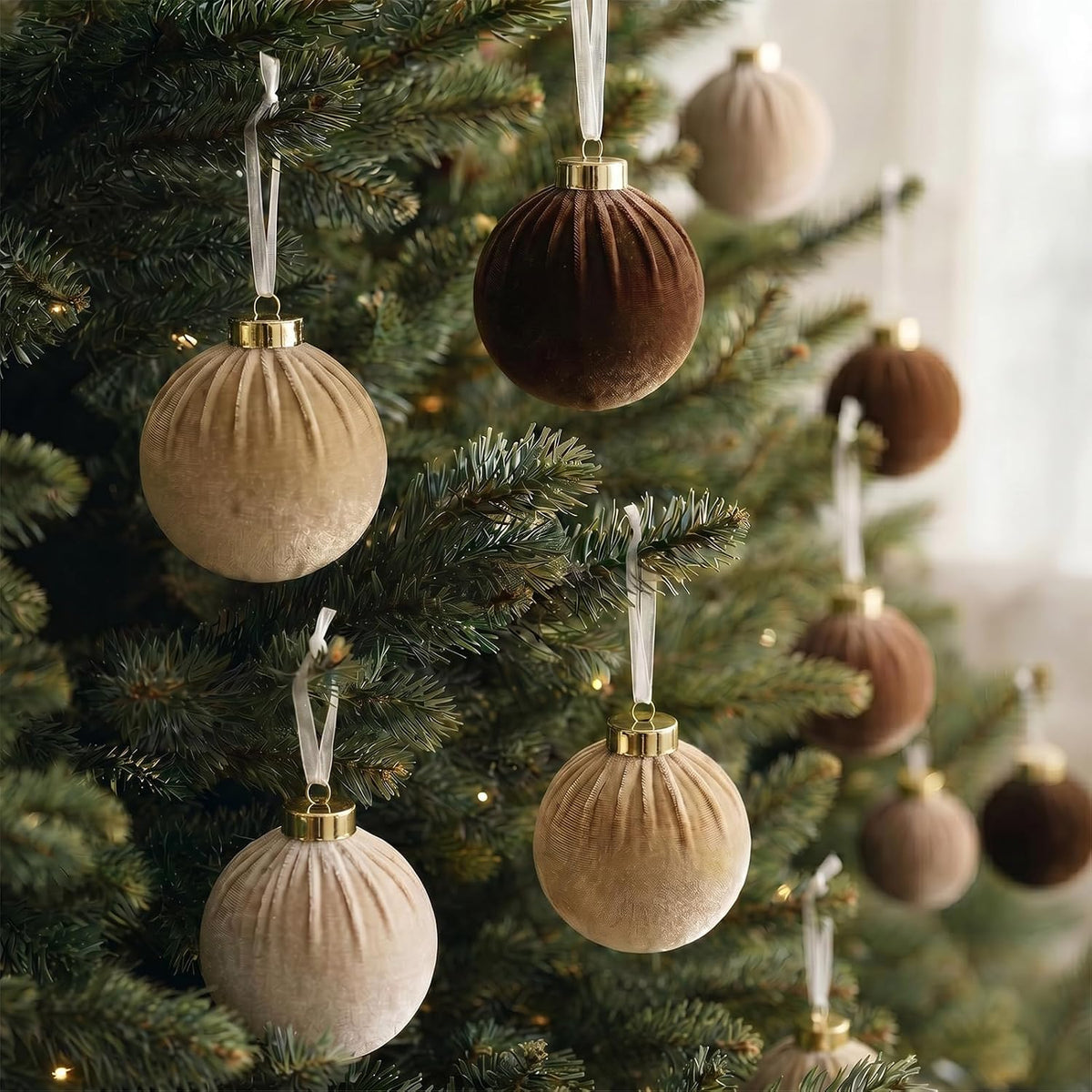 Adornos de bola de Navidad de 15 quilates, decoración de árbol de N...