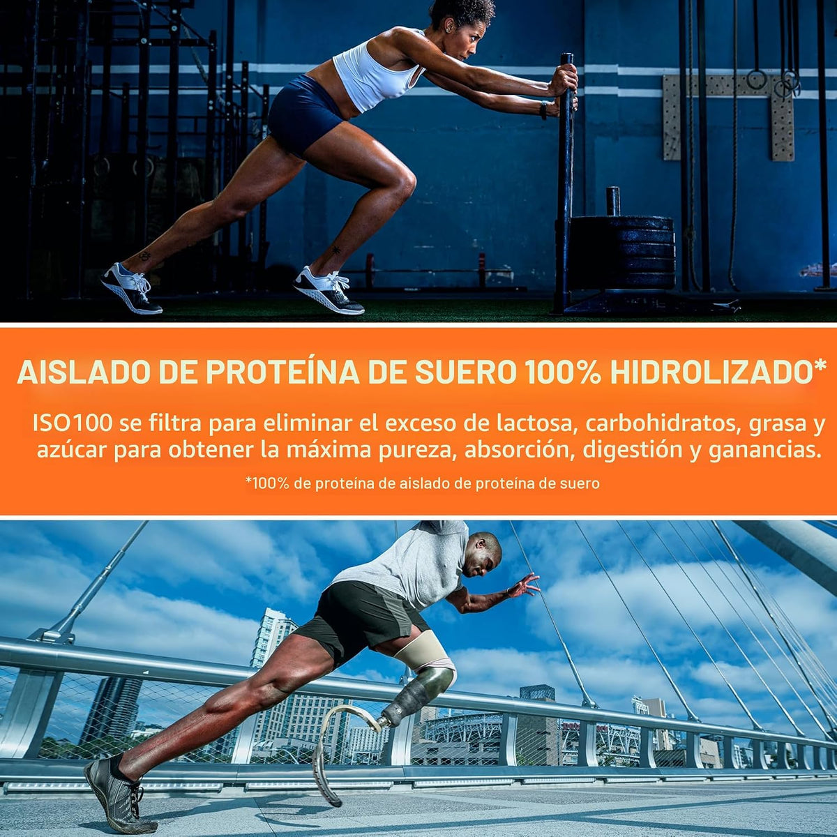 Dymatize ISO100 100% aislado de proteína de suero hidrolizada en po...