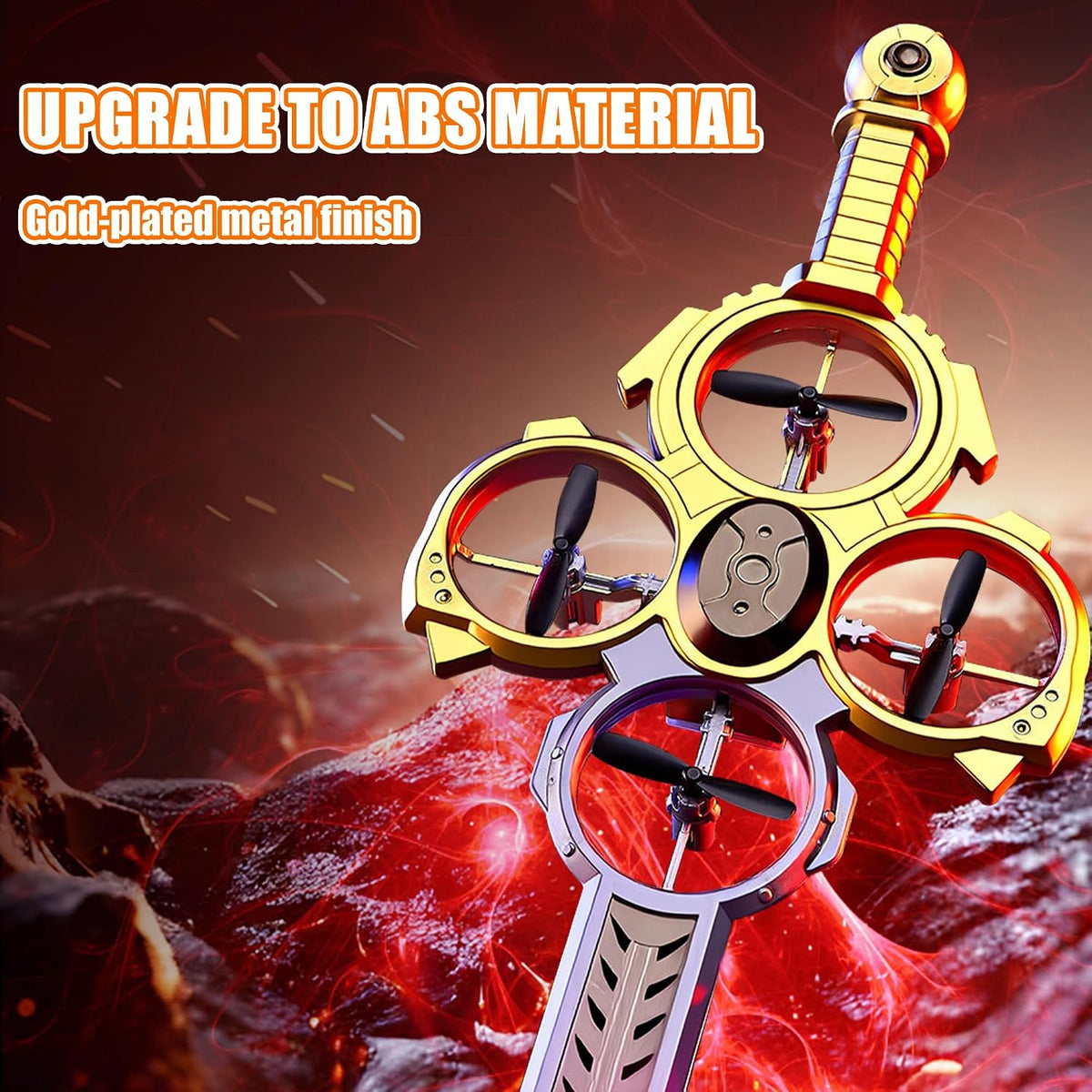 Virellia Drone RC con espada voladora mejorada con luces LED colori...