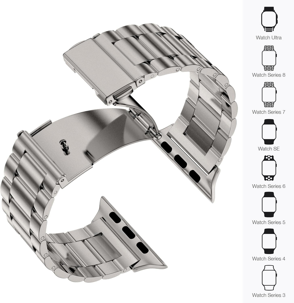 EPULY Compatible con Apple Watch Banda 49mm 45mm 44mm 42mm 41mm 40m...