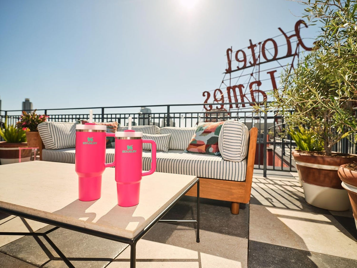 STANLEY Quencher H2.0 Flow State - Vaso de 40 onzas, color rosa pas...