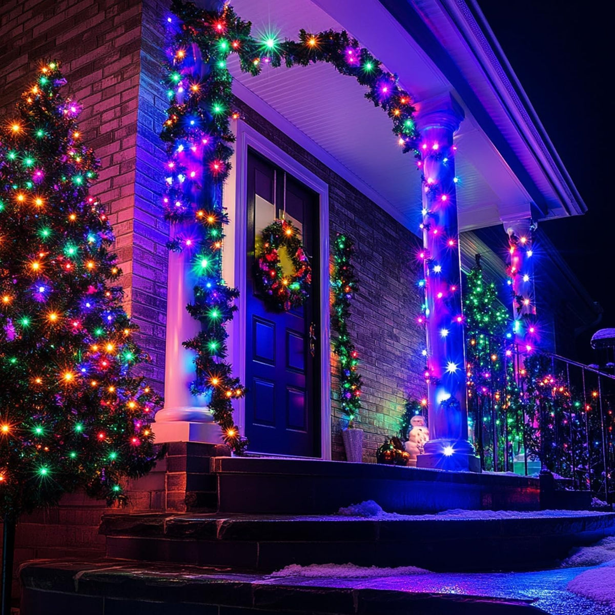 TW SHINE Luces de Navidad que cambian de color, 66 pies, 200 LED bl...