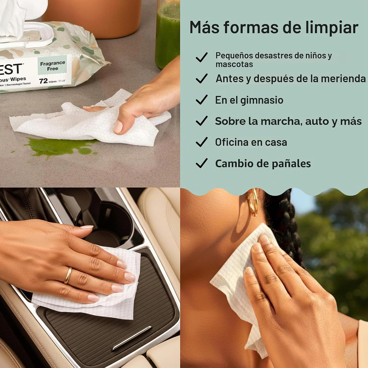 The Honest Company - Toallitas limpiadoras para bebé con 99% de agu...