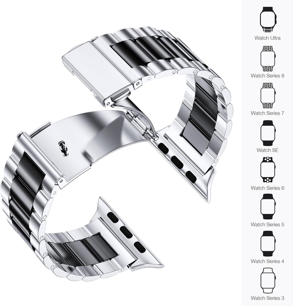 EPULY Compatible con Apple Watch Band de 42mm 44mm 45mm 38mm 40mm 4...